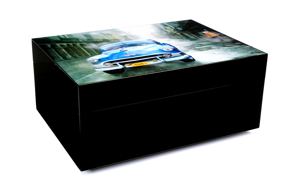 Хьюмидор Gentili на 50 сигар SV50-Black-Blue-Car