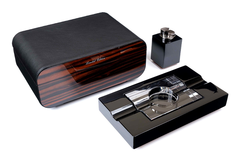 Настольный набор сигарных аксессуаров Gentili SET-SV40-Black-2