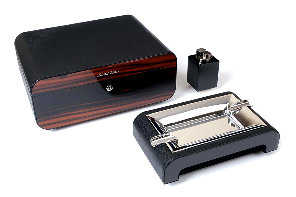 Настольный набор сигарных аксессуаров Gentili SET-SV75-Black-3